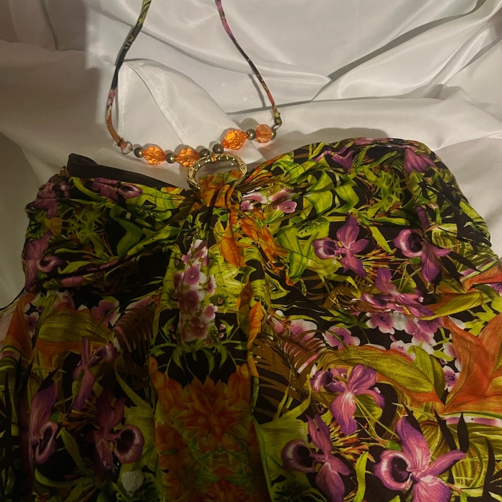 CATO Floral Blouse Vibrant Botanical Print - Picture 7 of 8